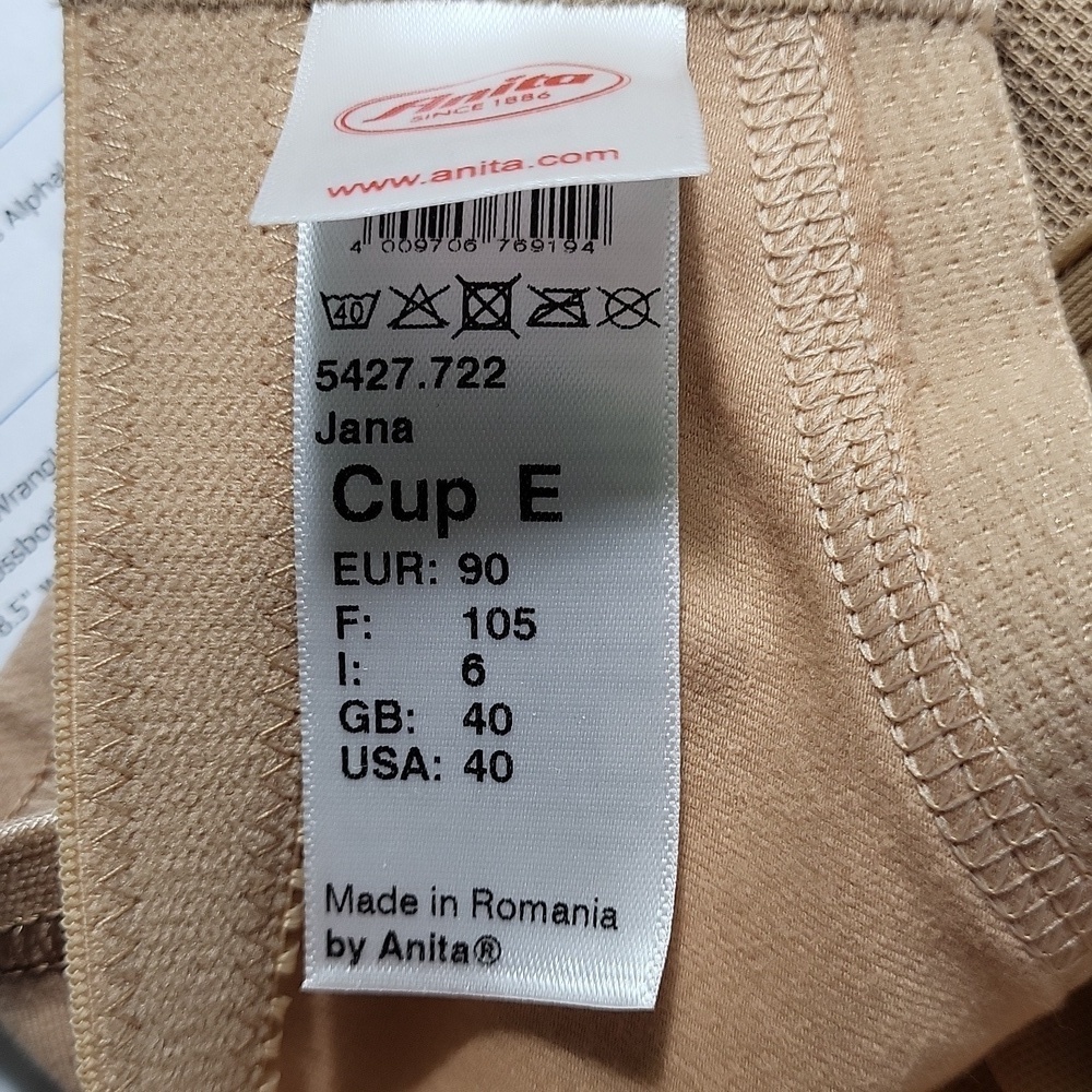 Jana Comfort Bra by Anita Lingerie Size 40E - Picture 8 of 9
